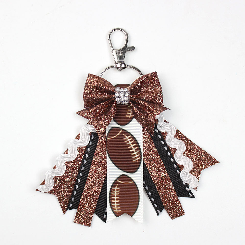 Wholesale 5pcs Teen Cheerleader Bow Lanyard Ribbon Keychains